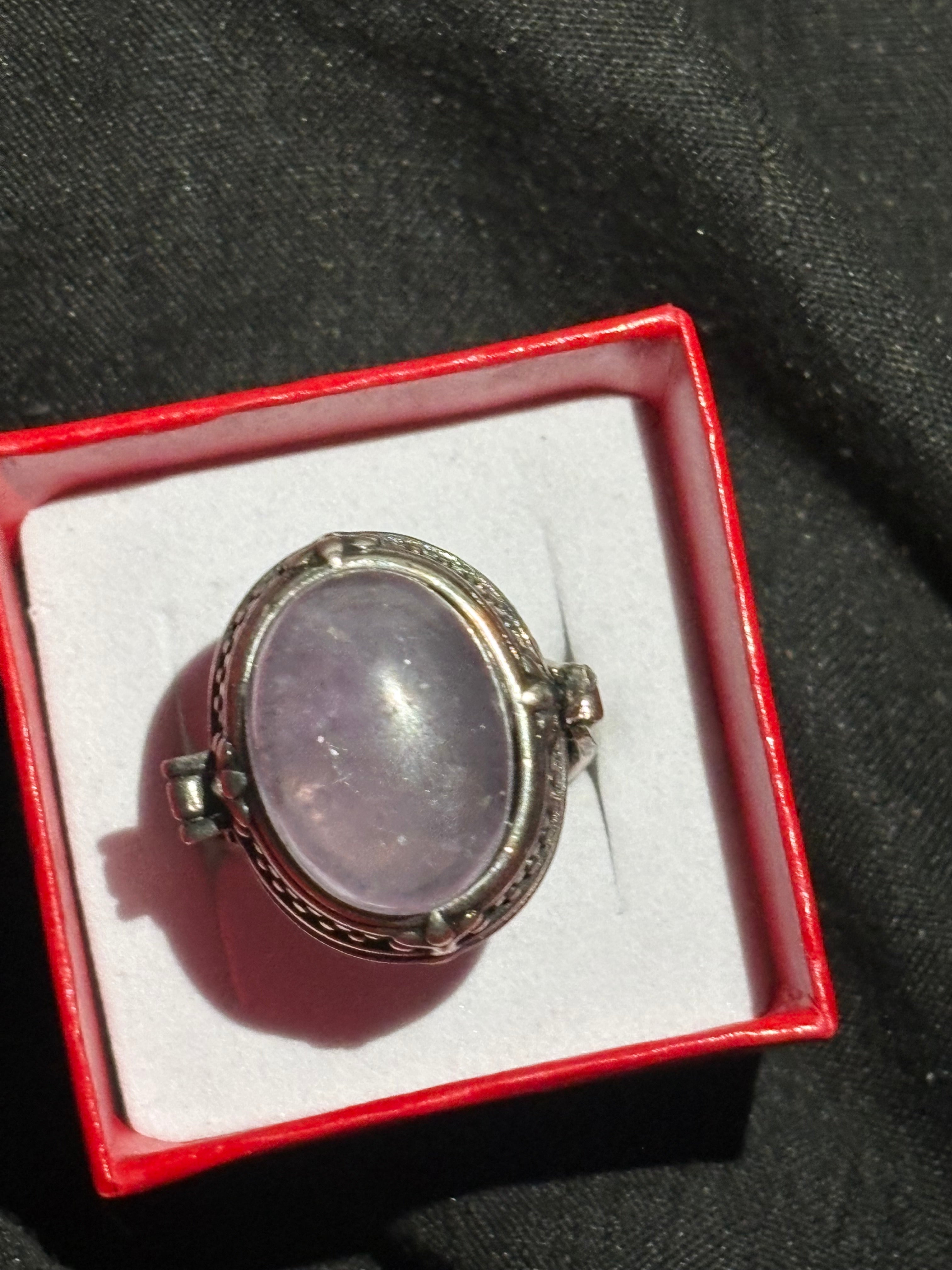 Amethyst Locket Ring