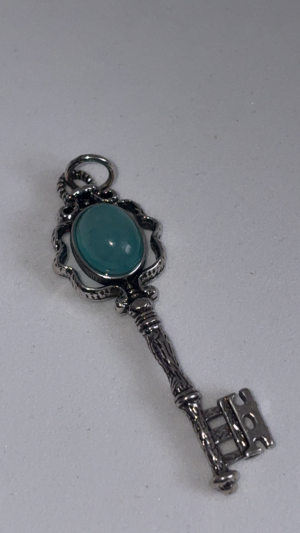 Amazonite Key Pendant
