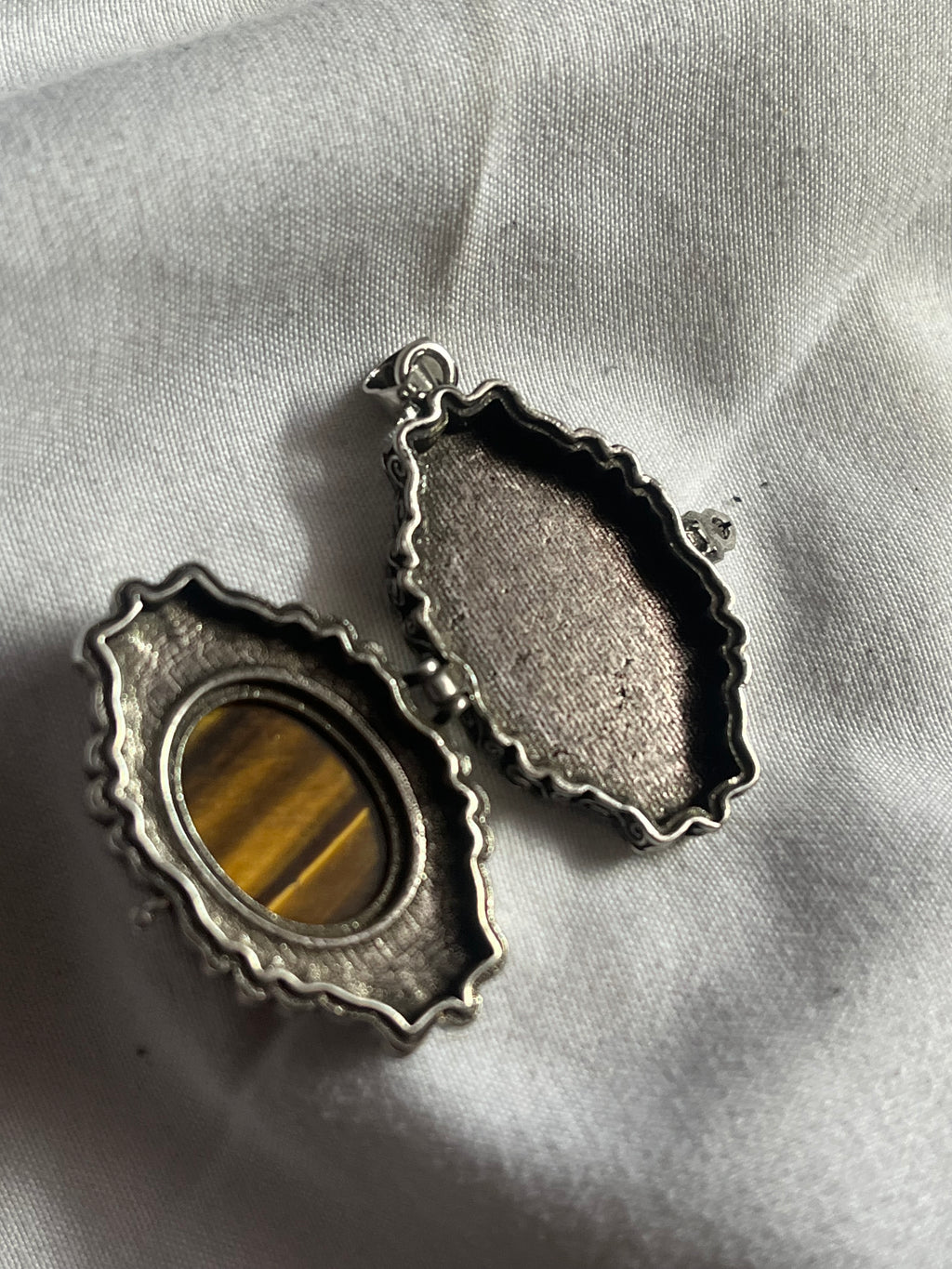 Tigers Eye Vintage Style Locket Pendant