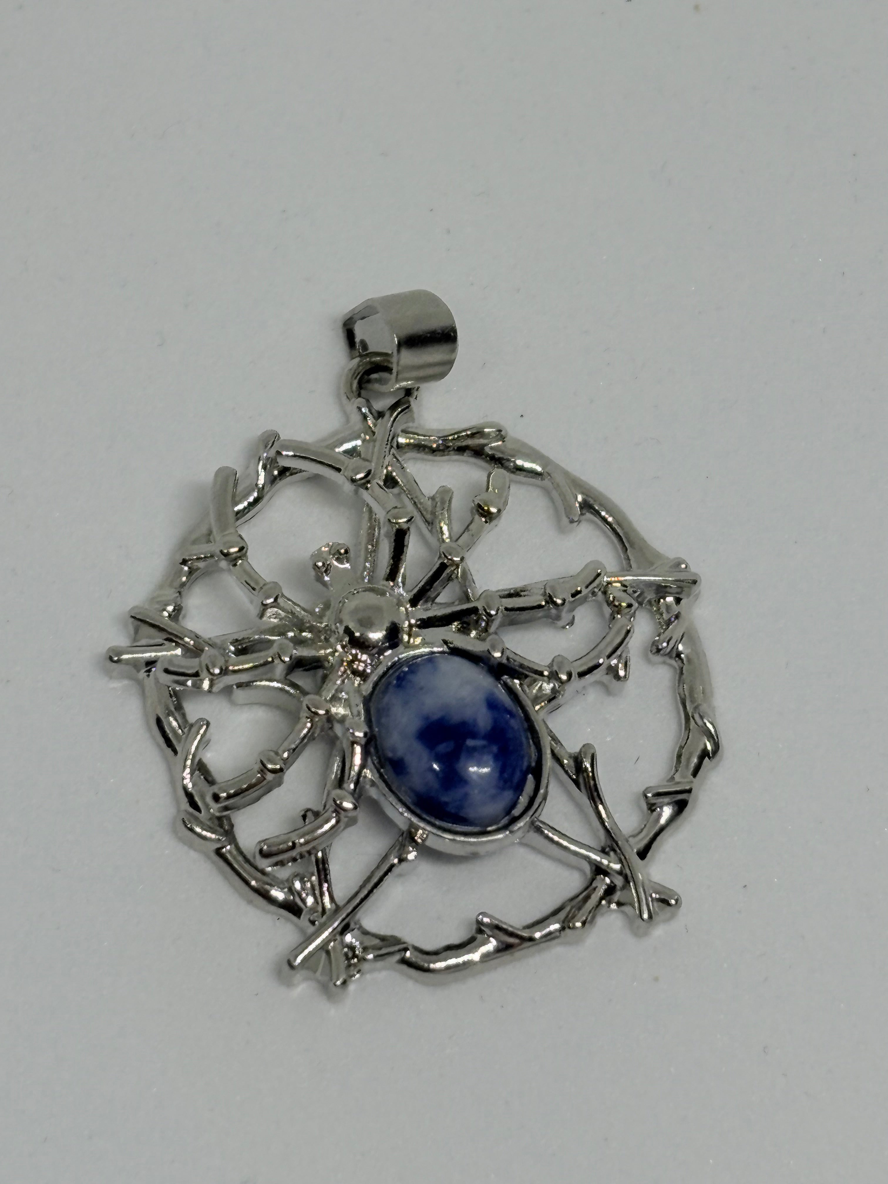 Sodalite Spider x Pentagram Pendant
