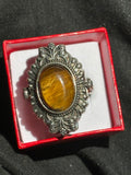 Tigers Eye Locket Ring