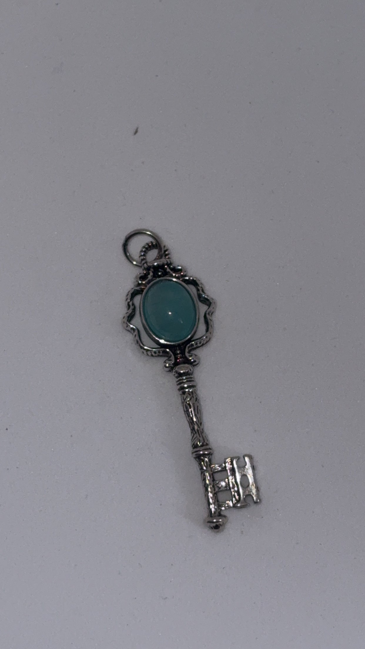 Amazonite Key Pendant