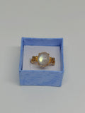 Gold Tone Labradorite Ring