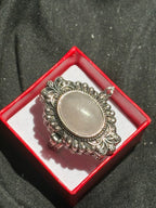Rose Quartz Locket Ring