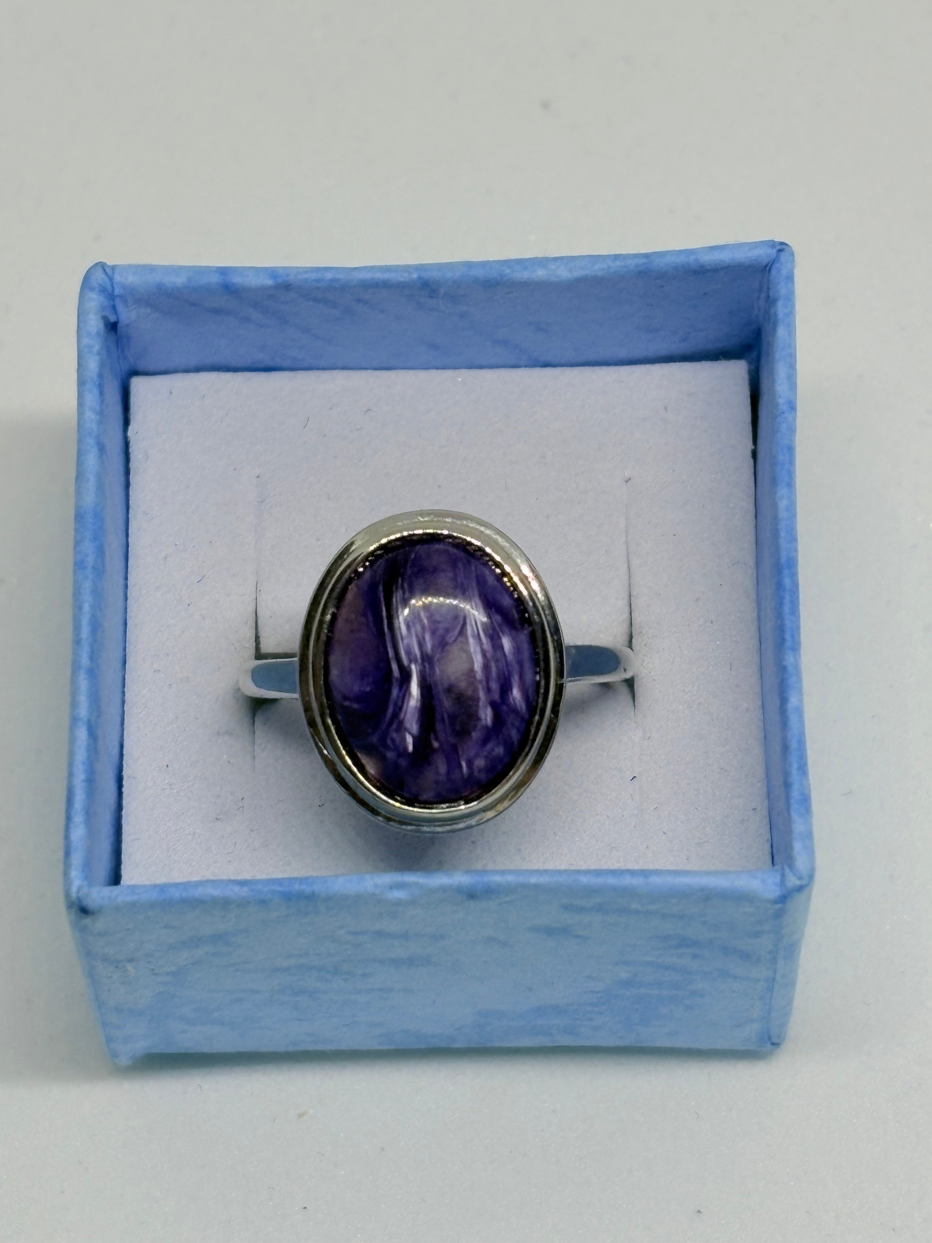 Charoite Simple Ring