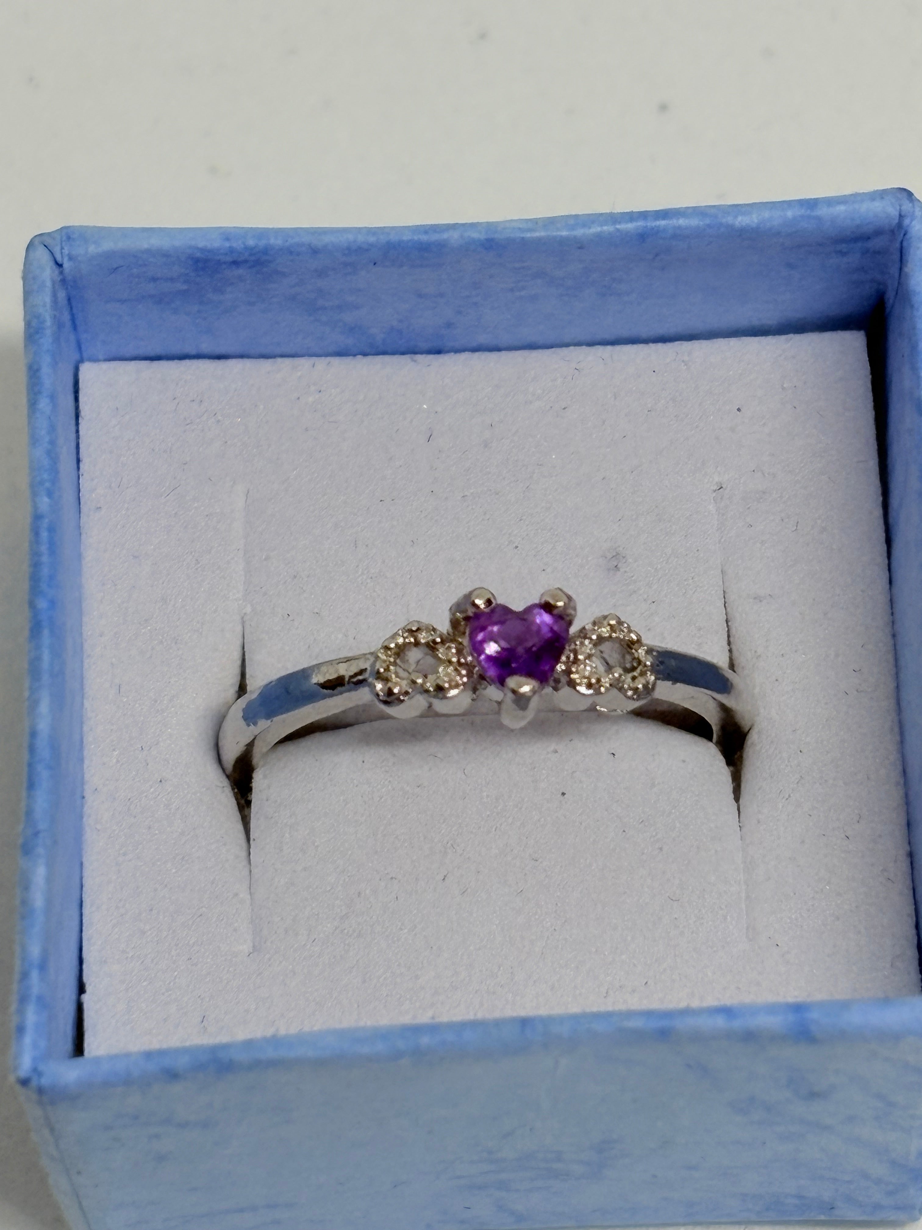 Amethyst Simple Ring