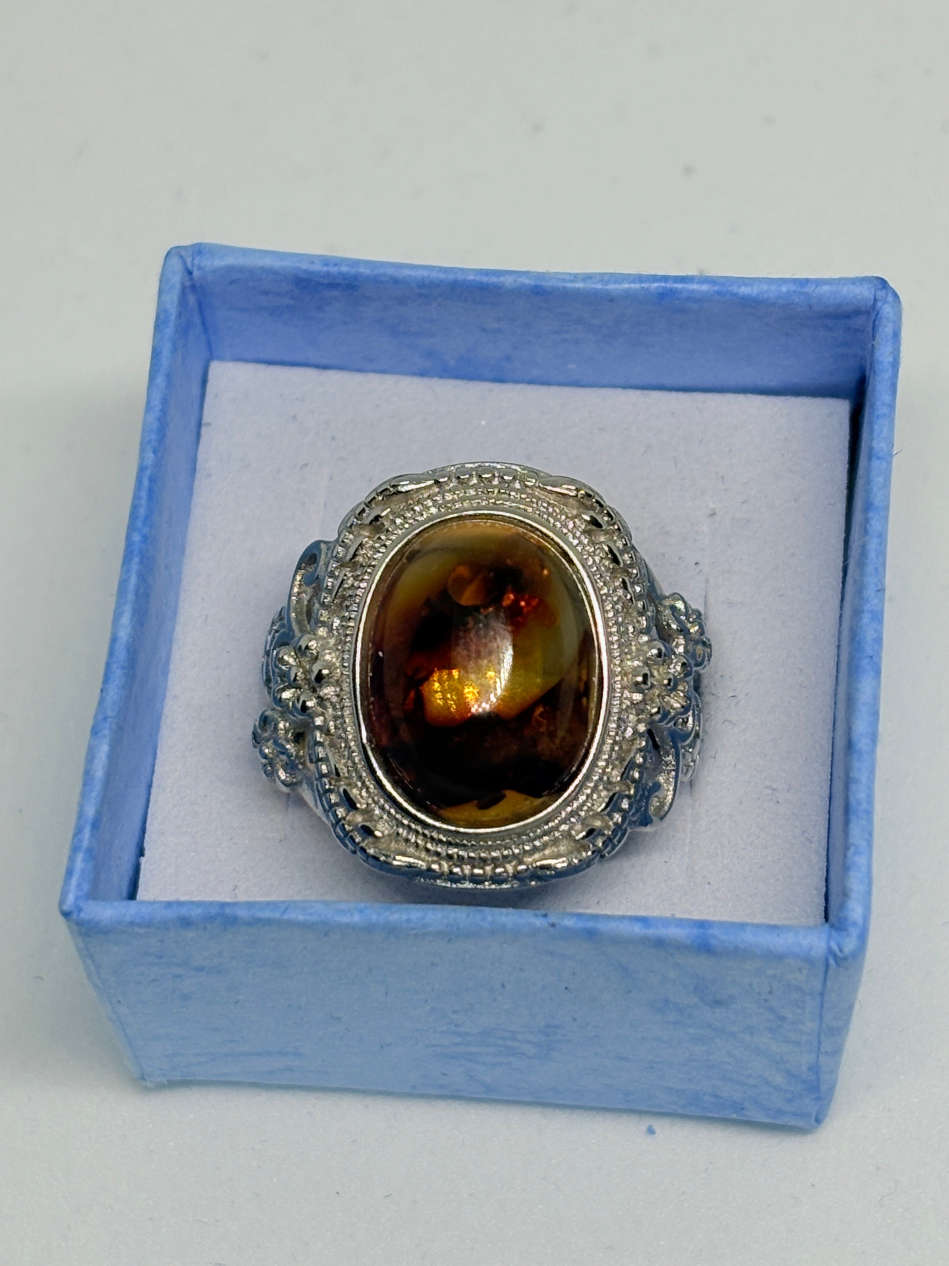 Amber Chunky Ring