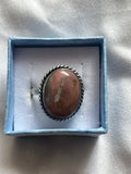 Rhodonite 925 Plated Ring