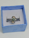 Green Aventurine Leaf Ring