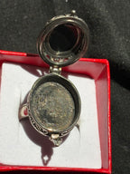 Black Obsidian Locket Ring