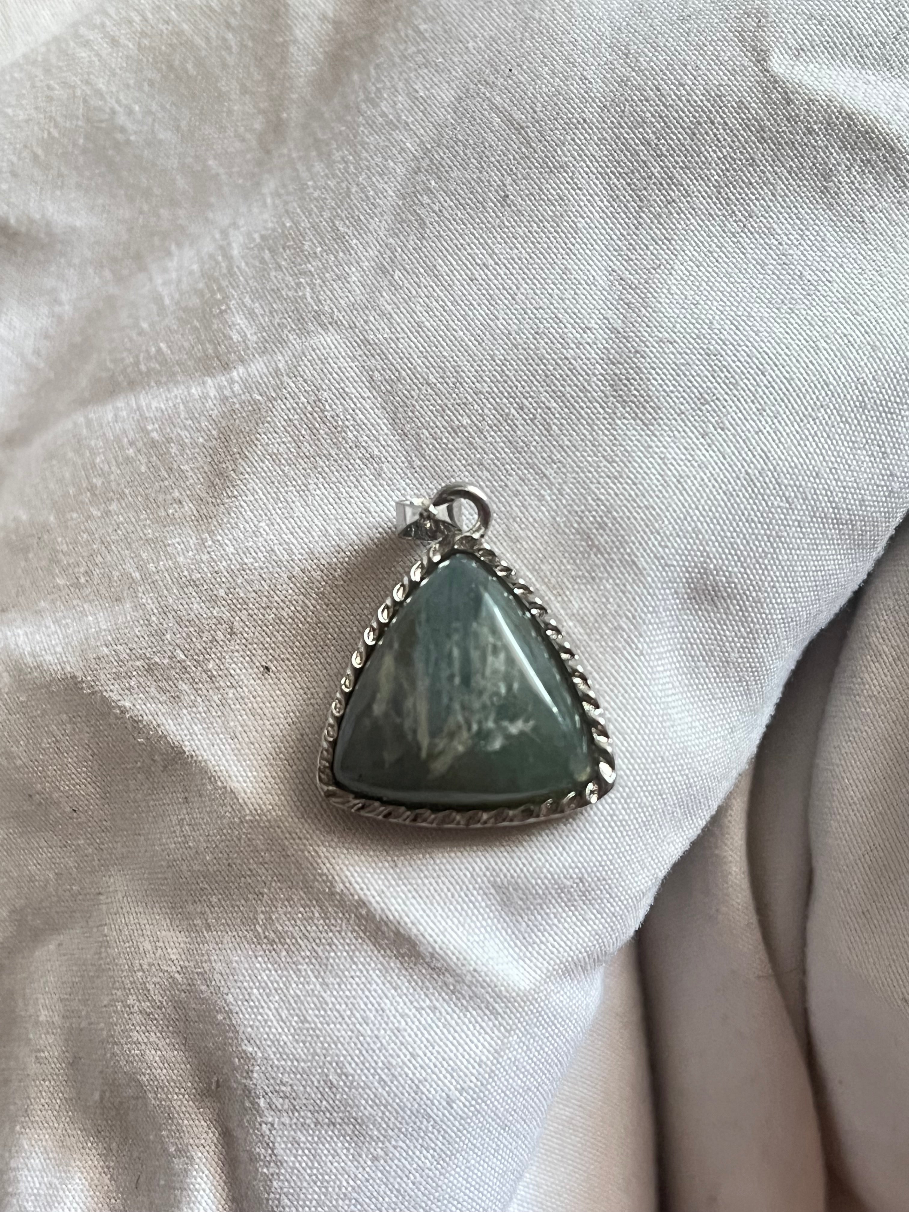 Labradorite Triangle Pendant