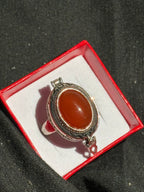 Carnelian Agate Locket Ring
