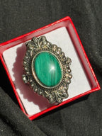 Malachite Locket Ring