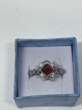 Garnet Simple Ring
