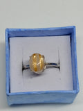 Golden Rutilated Quartz Ring