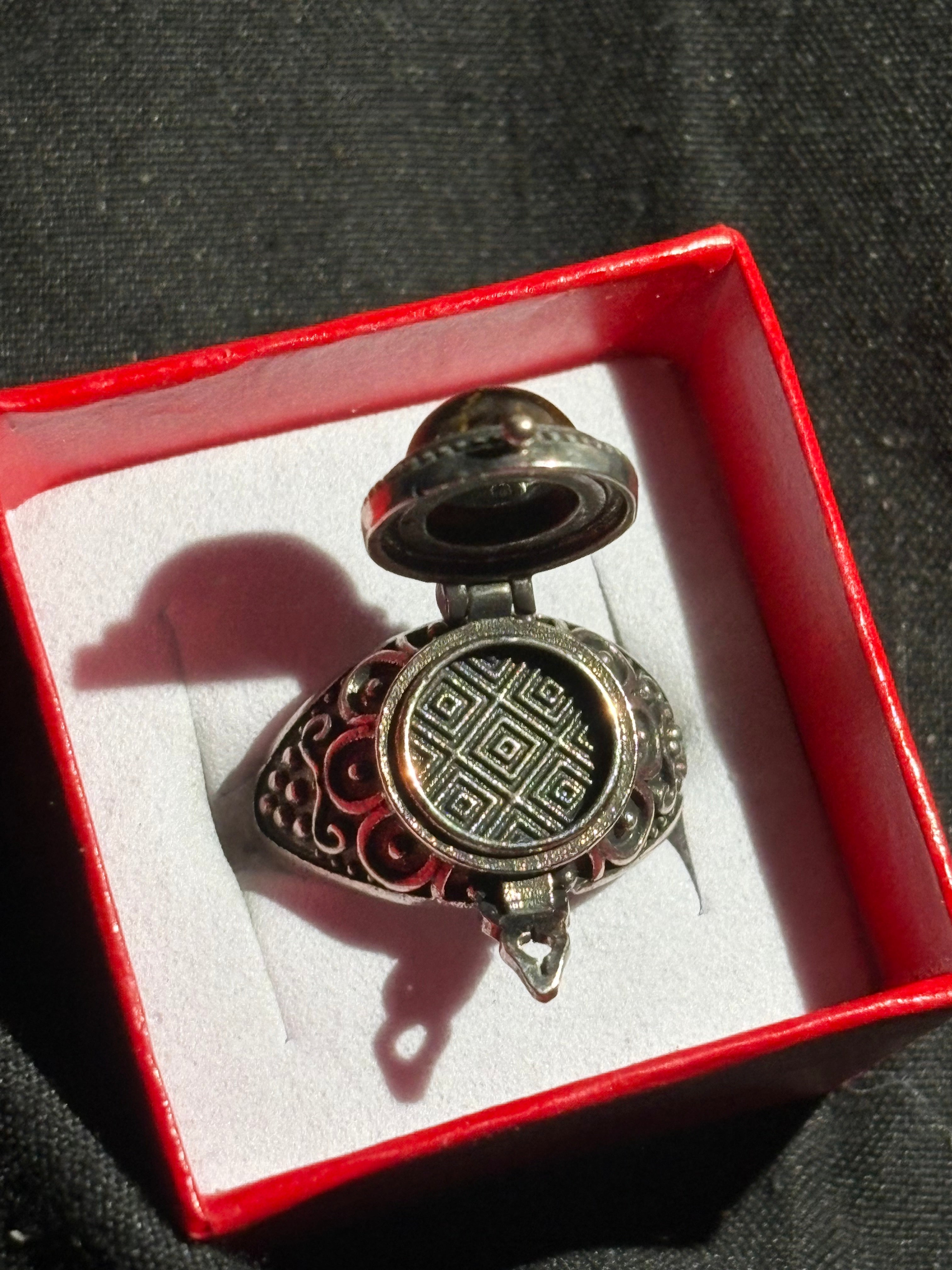 Tigers Eye Mini Locket Ring