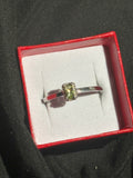 Peridot Square Cut Ring