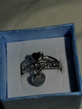 Labradorite Dangling Heart Ring