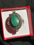 Malachite Locket Ring