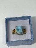 Gold Tone Larimar Ring