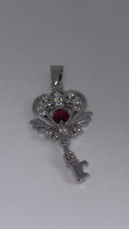 Garnet Y2K Style Key Pendant