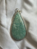 Amazonite 925 Plated Pendant