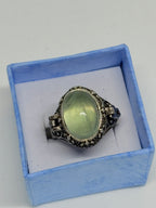 Green Fluorite Locket Ring