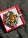 Tigers Eye Locket Ring