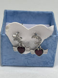 S925 Garnet Y2K Earrings