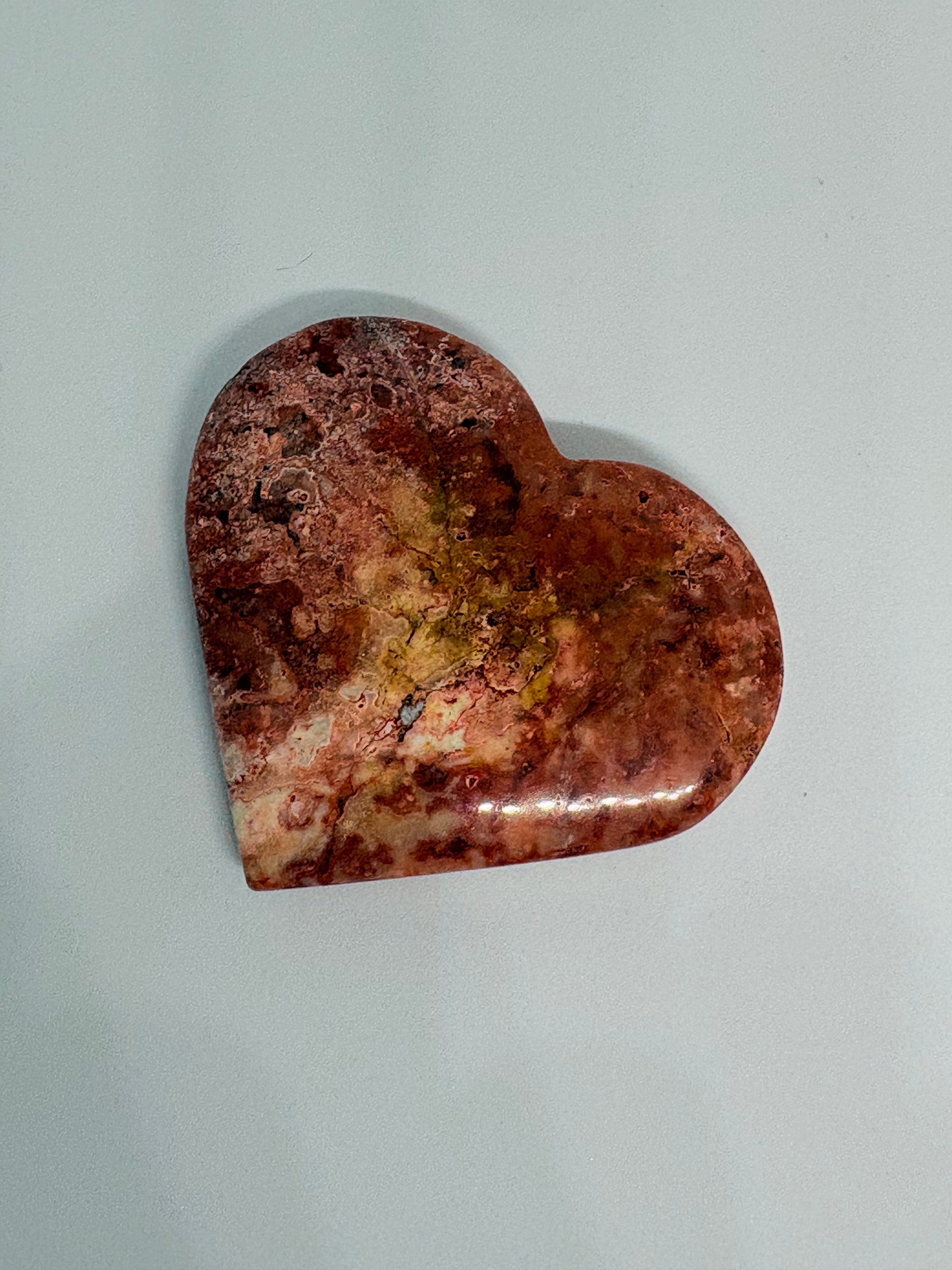Red Crazy Lace Agate Heart