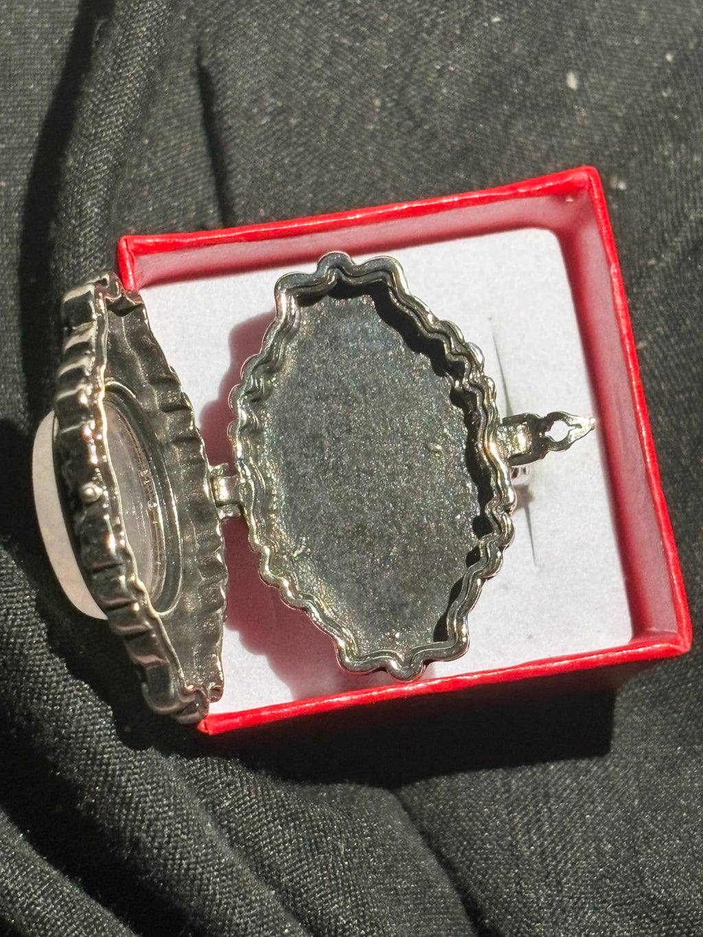 Rose Quartz Locket Ring
