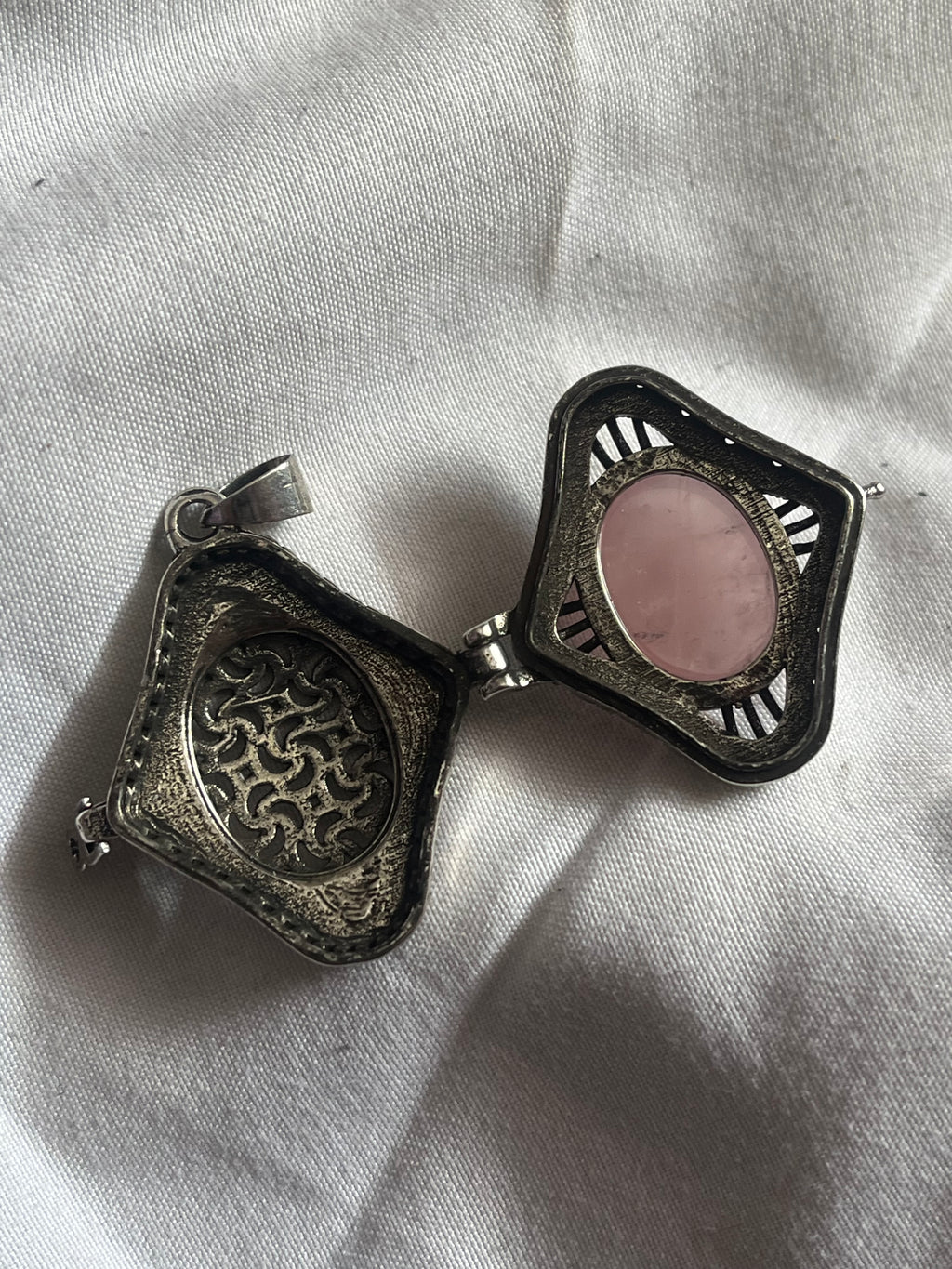 Rose Quartz Locket Pendant