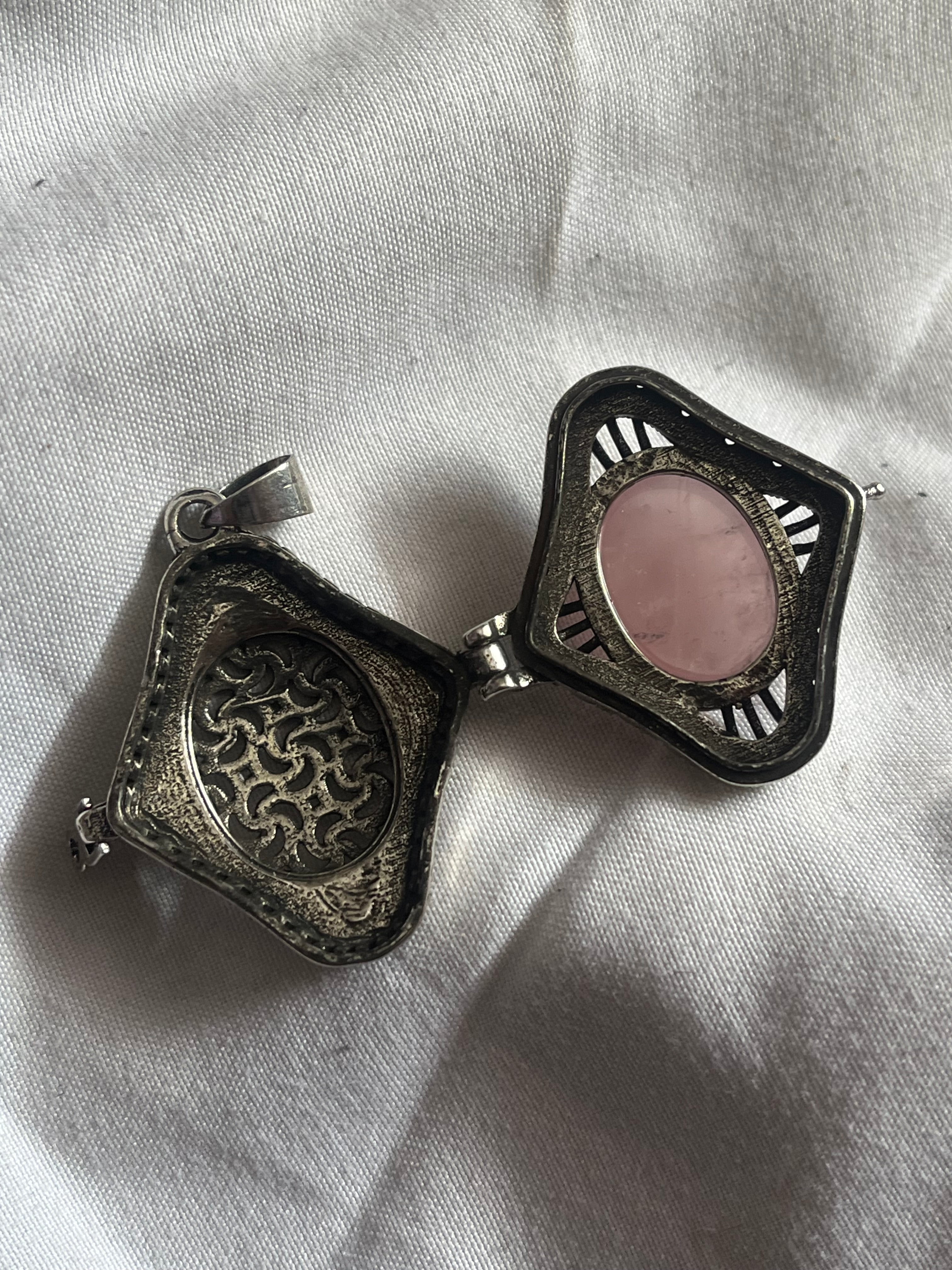 Rose Quartz Locket Pendant