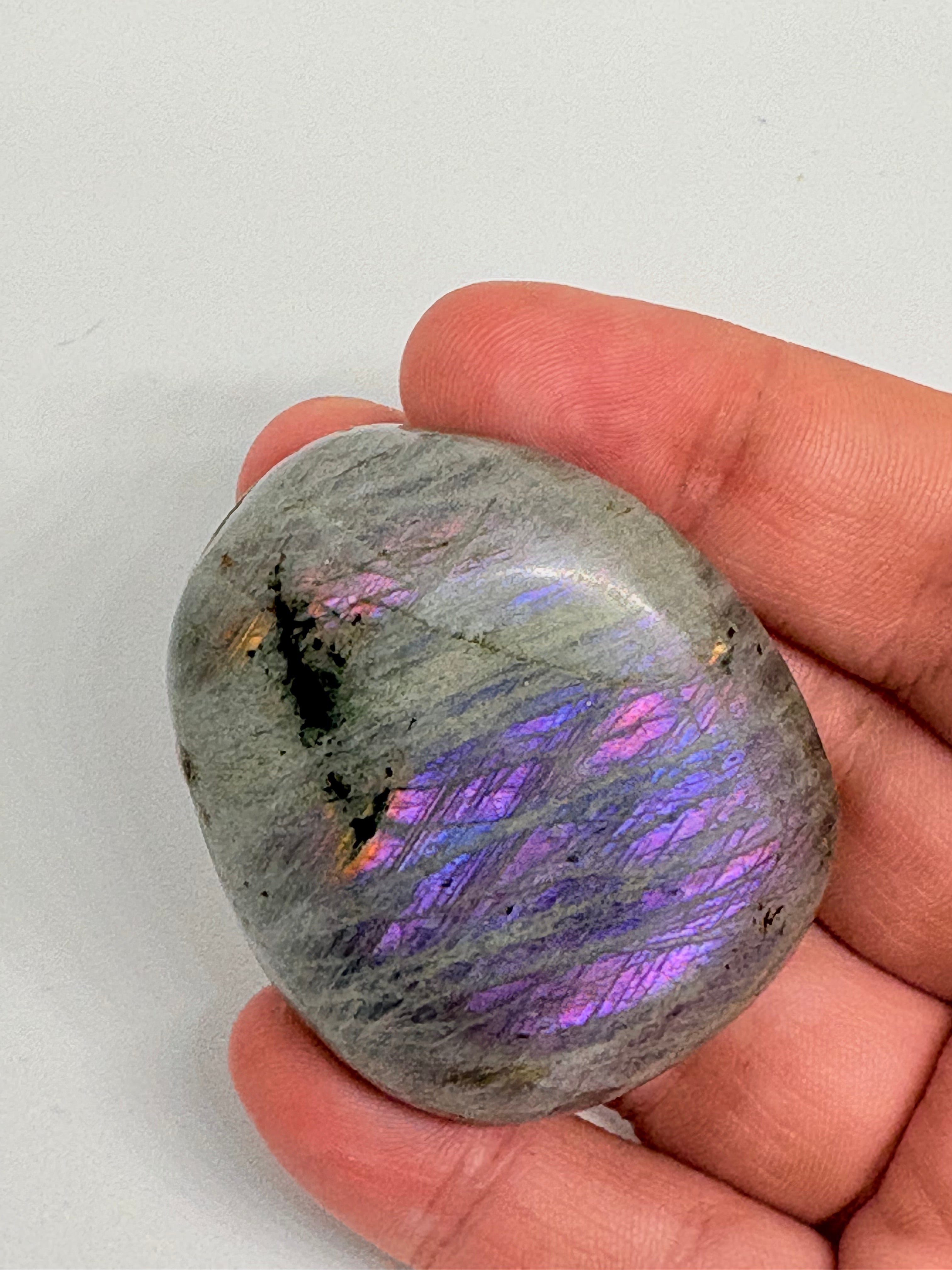 Labradorite Purple Flash Palmstone
