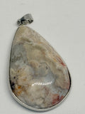 Mexican Lace Agate Teardrop Pendant