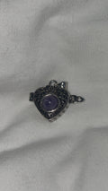 Amethyst Heart Locket Pendant