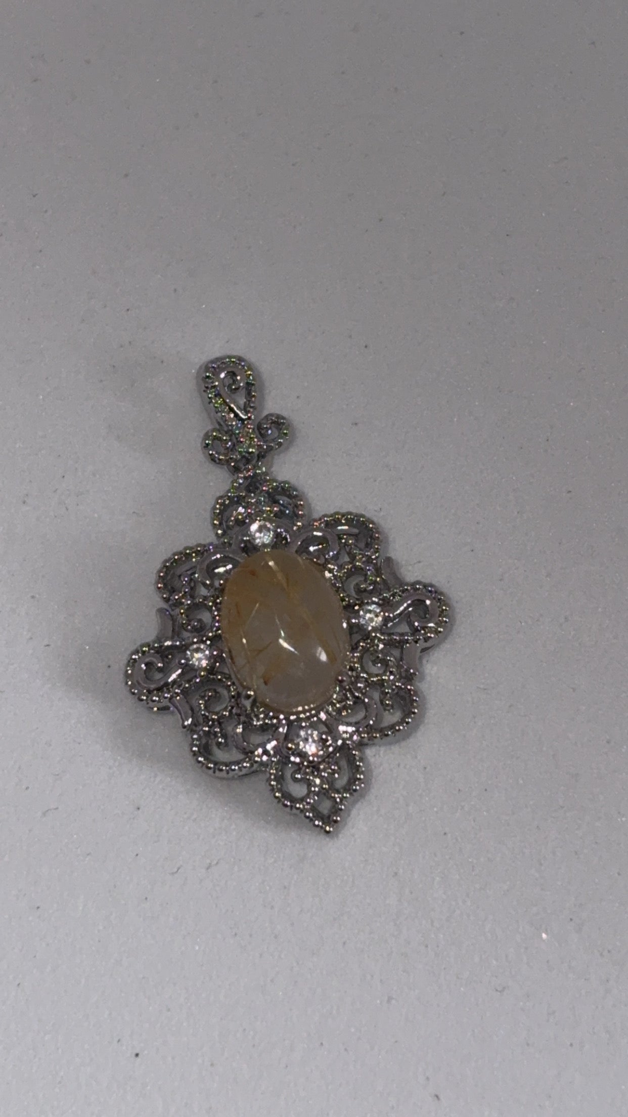 Golden Rutilated Quartz Pendant