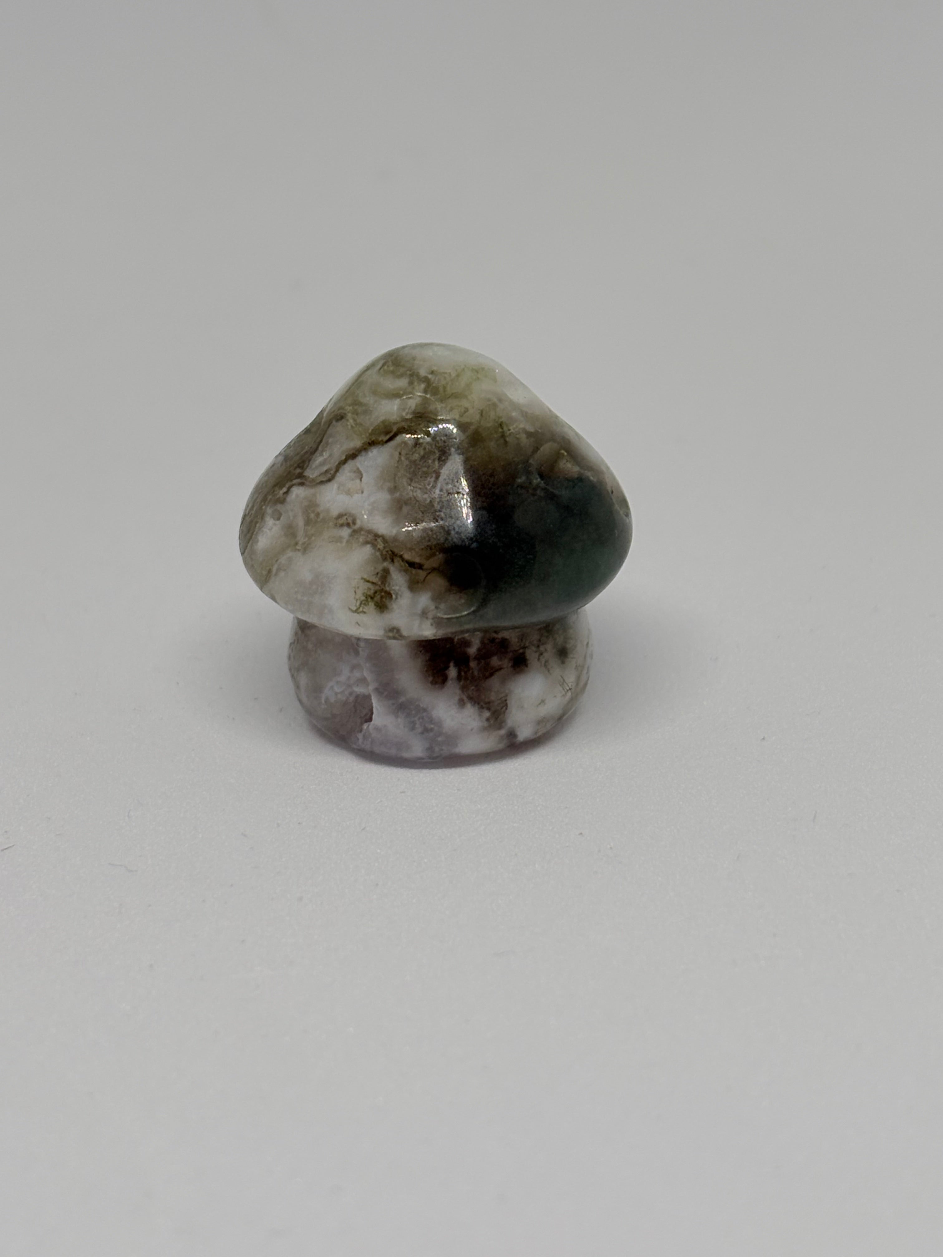 Moss Agate Mini Mushroom