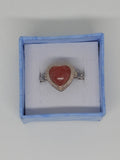 Strawberry Quartz Heart Ring