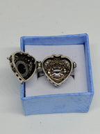 Abalone Shell Heart Locket Ring