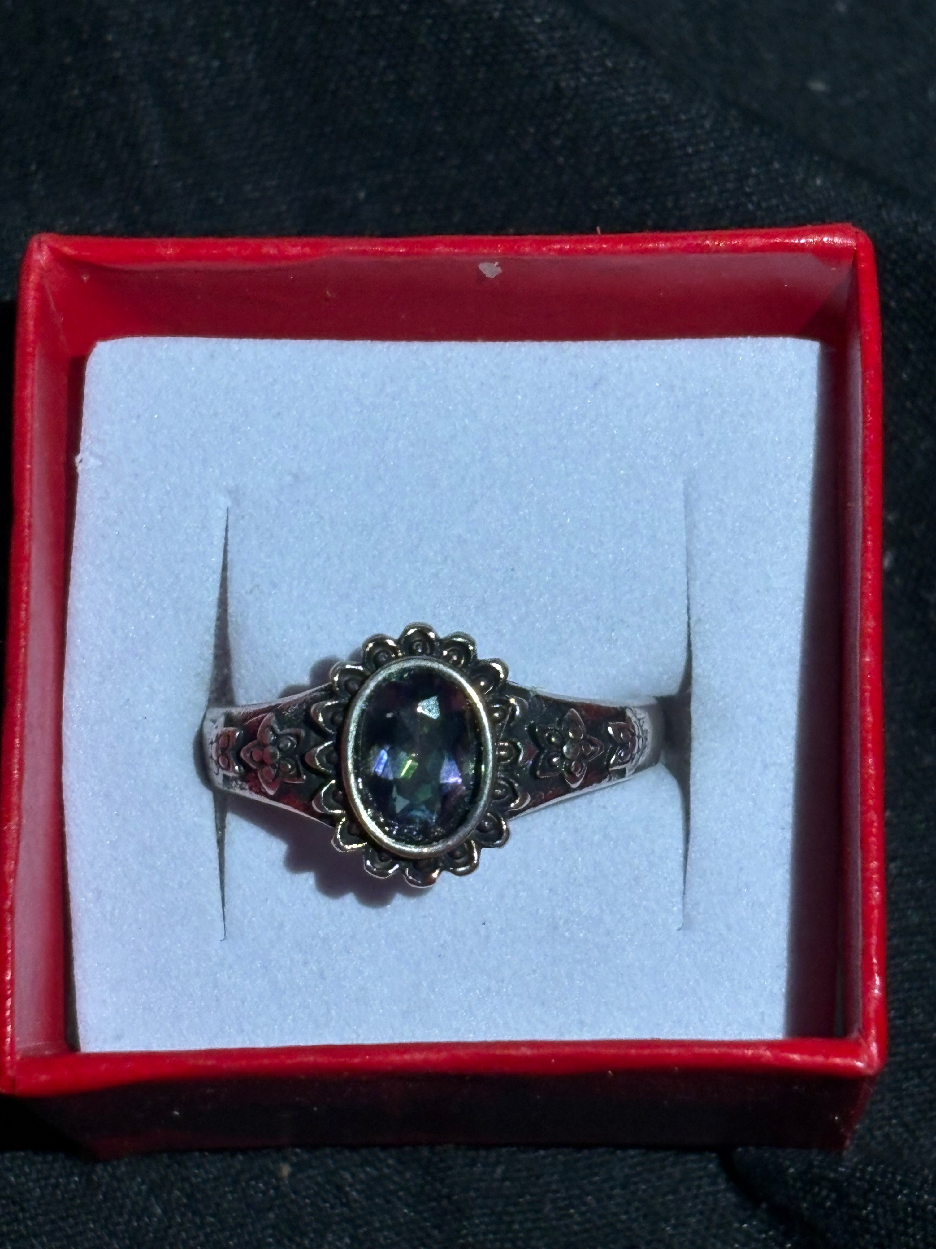 Mystic Topaz Simple Ring
