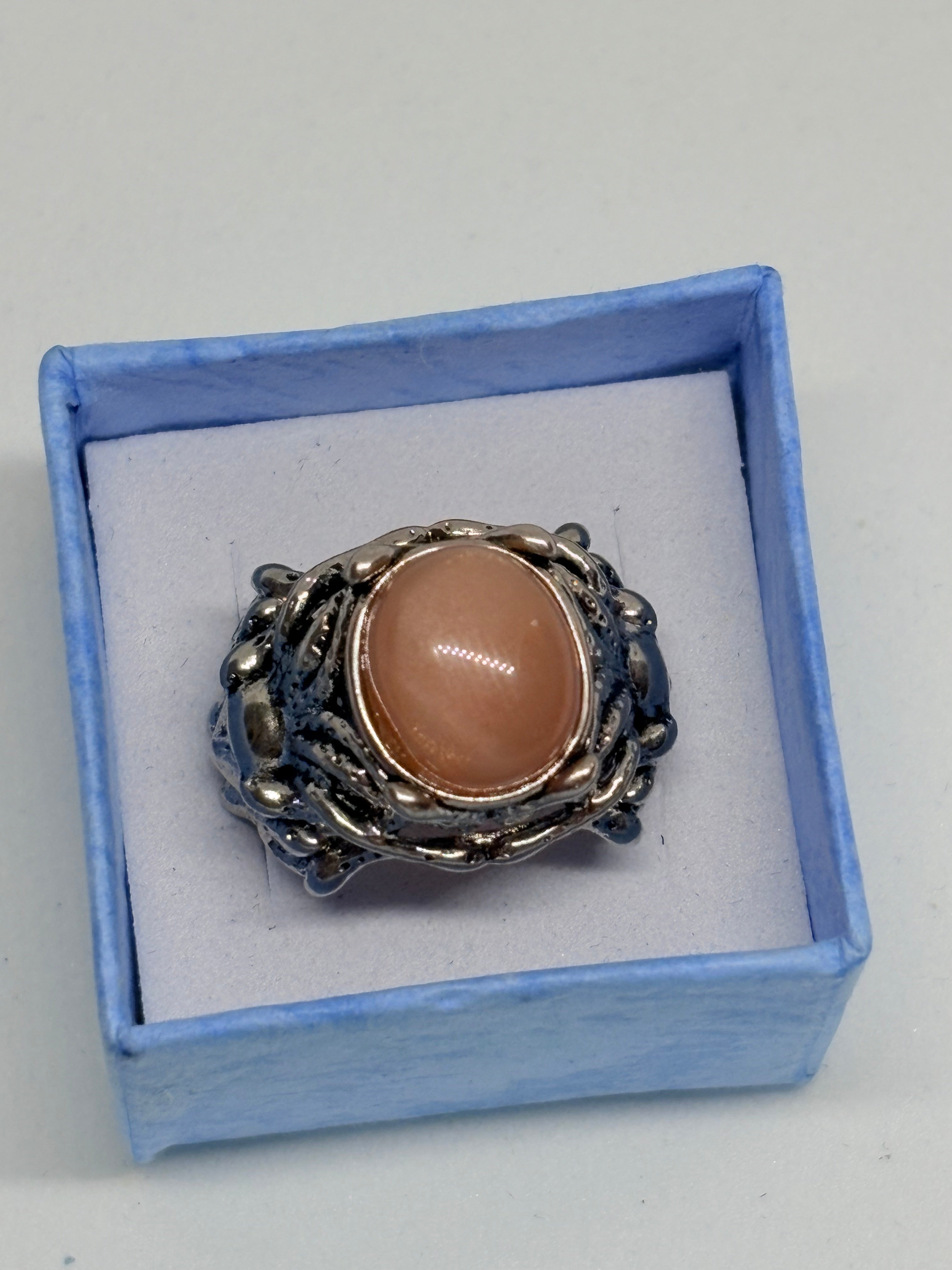 Sunstone Medusa Ring