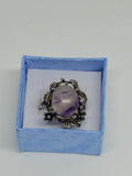 Fluorite With Flower Band Ring