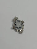Black Rose Agate Cameo Pendant