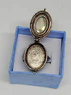 Moss Agate Locket Ring