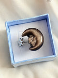 Sheen Obsidian Moon Ring