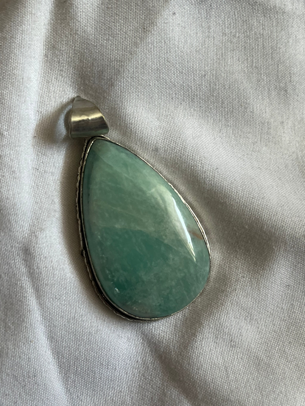 Amazonite 925 Plated Pendant