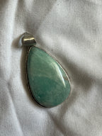 Amazonite 925 Plated Pendant