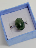 Moss Agate Simple Ring