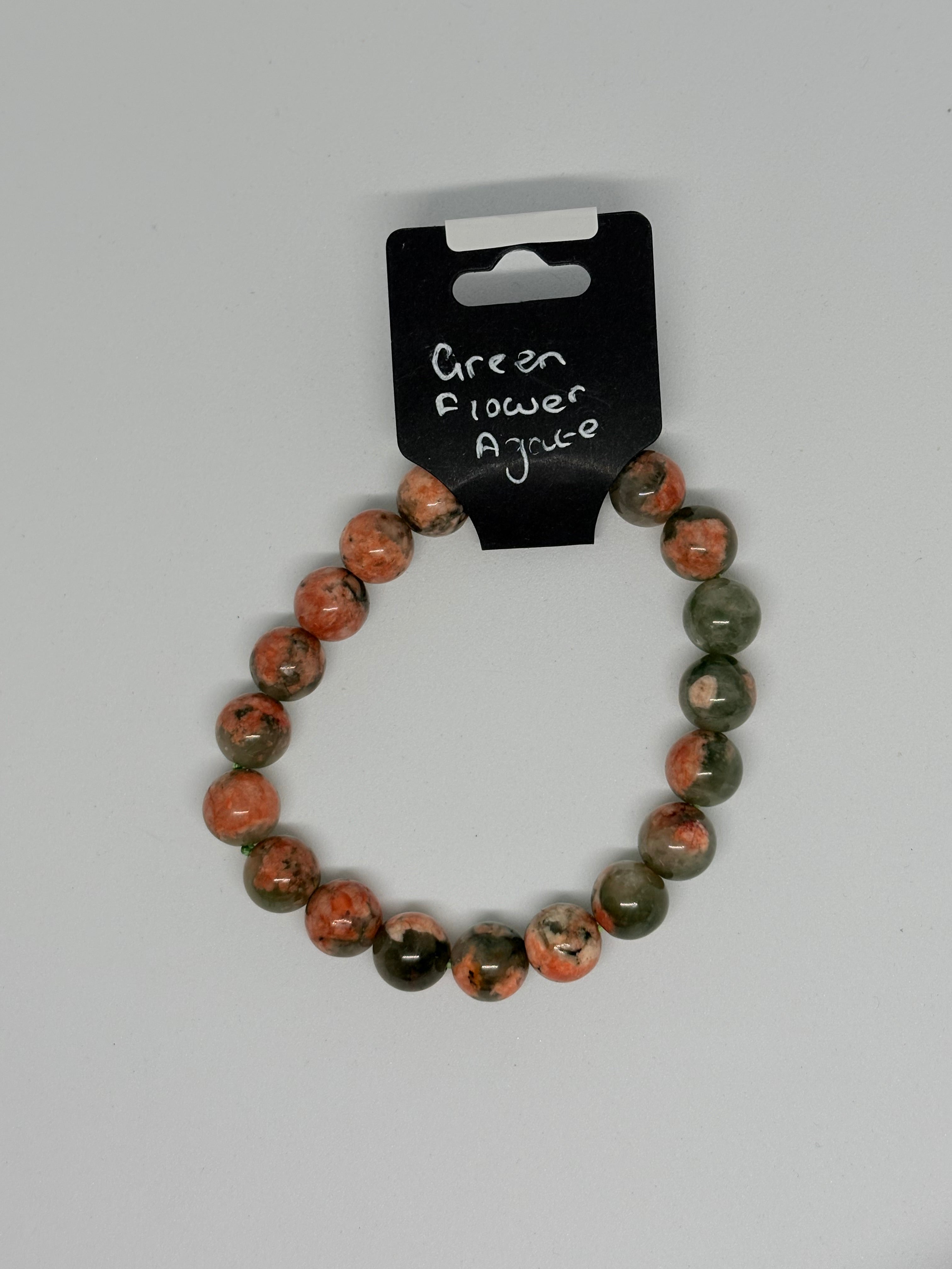 Green Flower Agate Bracelet